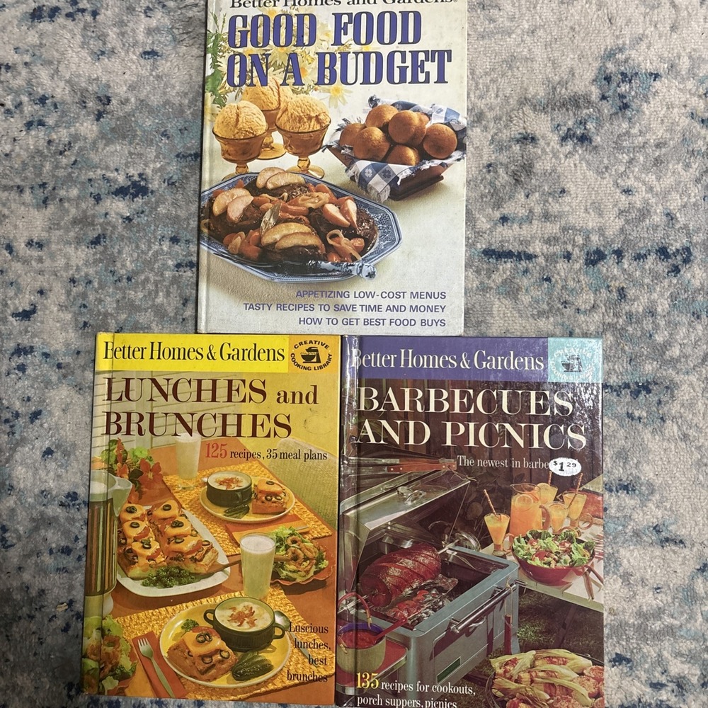 Lot of 3 Vintage Better Homes and Gardens Creative Cooking Library Great Cond.